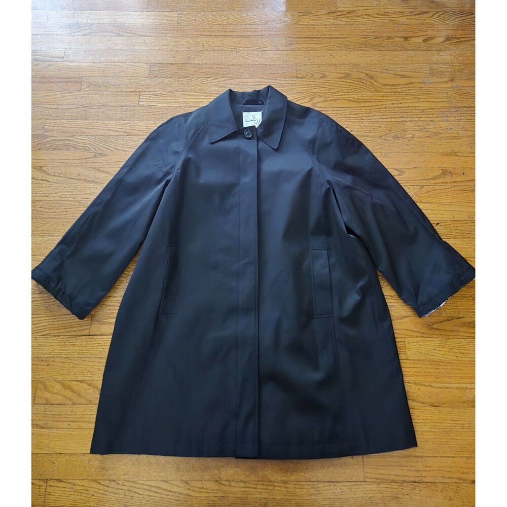 Sam Edelman Womens Black Button Up Rain Jacket Size 2XL Outdoor